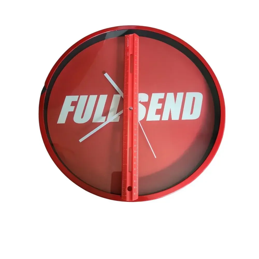 FULL SEND WALL CLOCK - RED - NELK BOYS - 14 INCH working